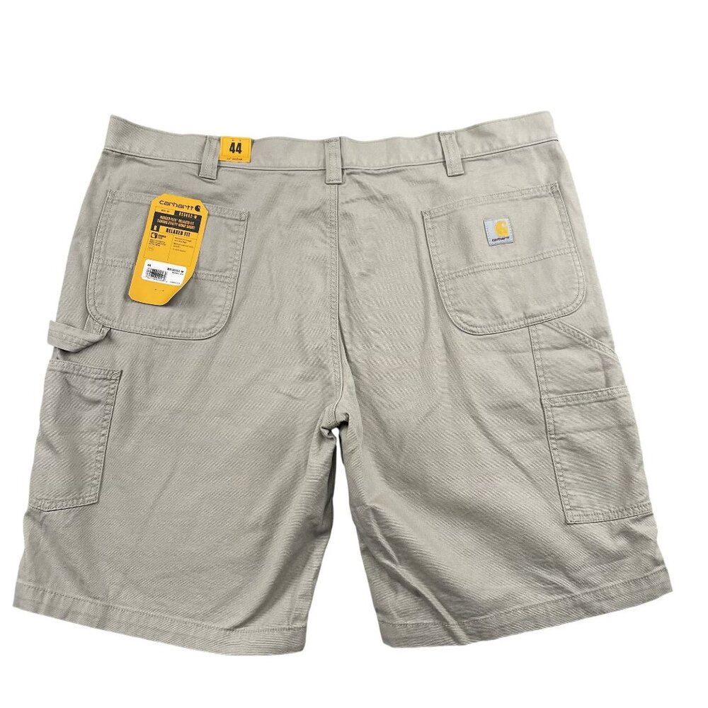 NWT Carhartt Shorts Mens 44 Tan Relaxed Fit Rugged Flex Canvas Utility Carpenter